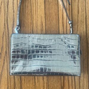 Michael Kors Alligators Print Clutch w/ Removable Strap